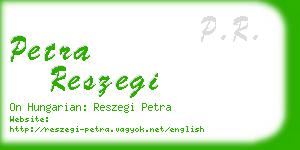 petra reszegi business card